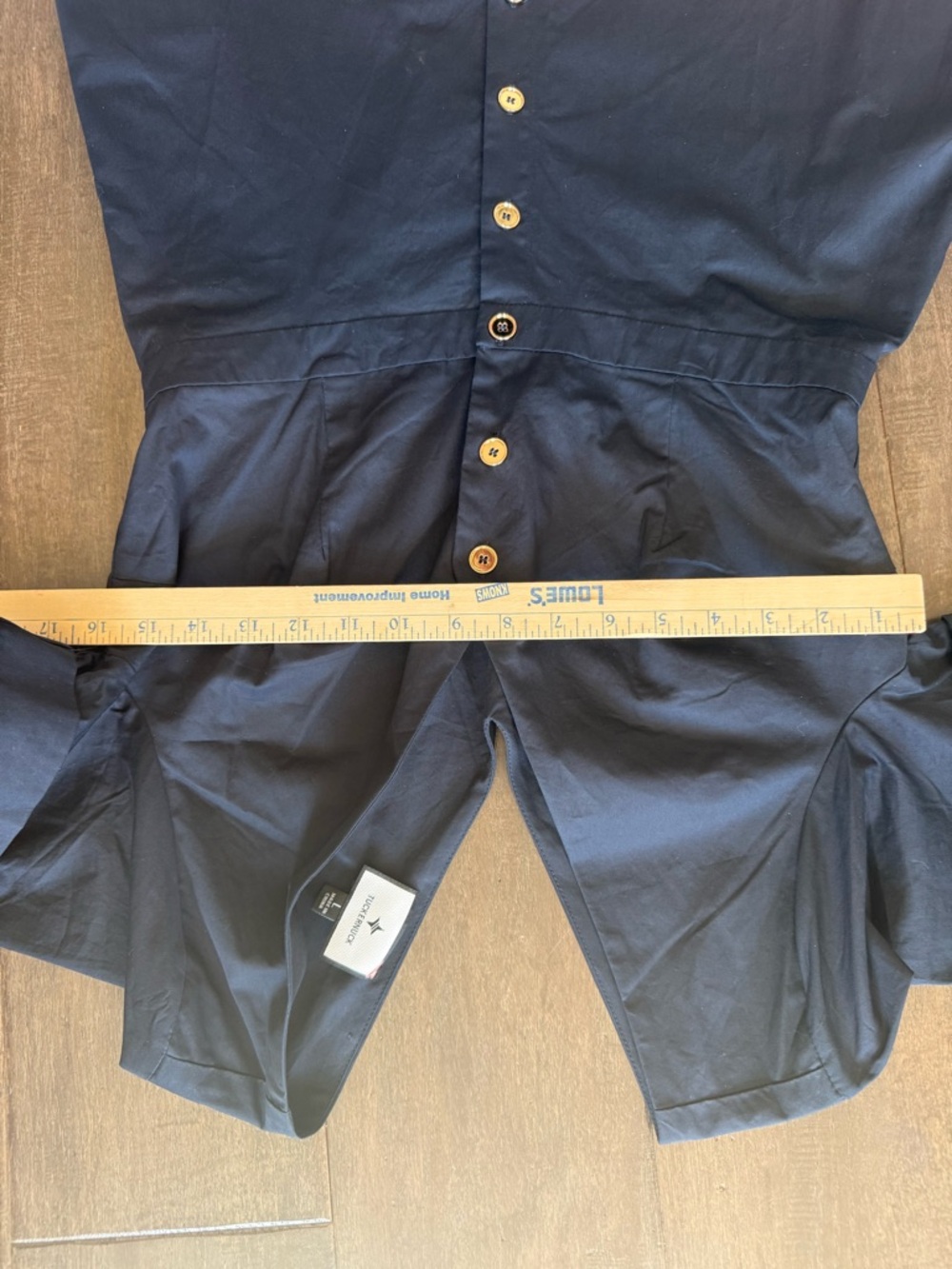 Tuckernuck NWOT Navy Kate Dress Button Down Poplin Cotton Midi Dress Size L - Picture 10 of 14